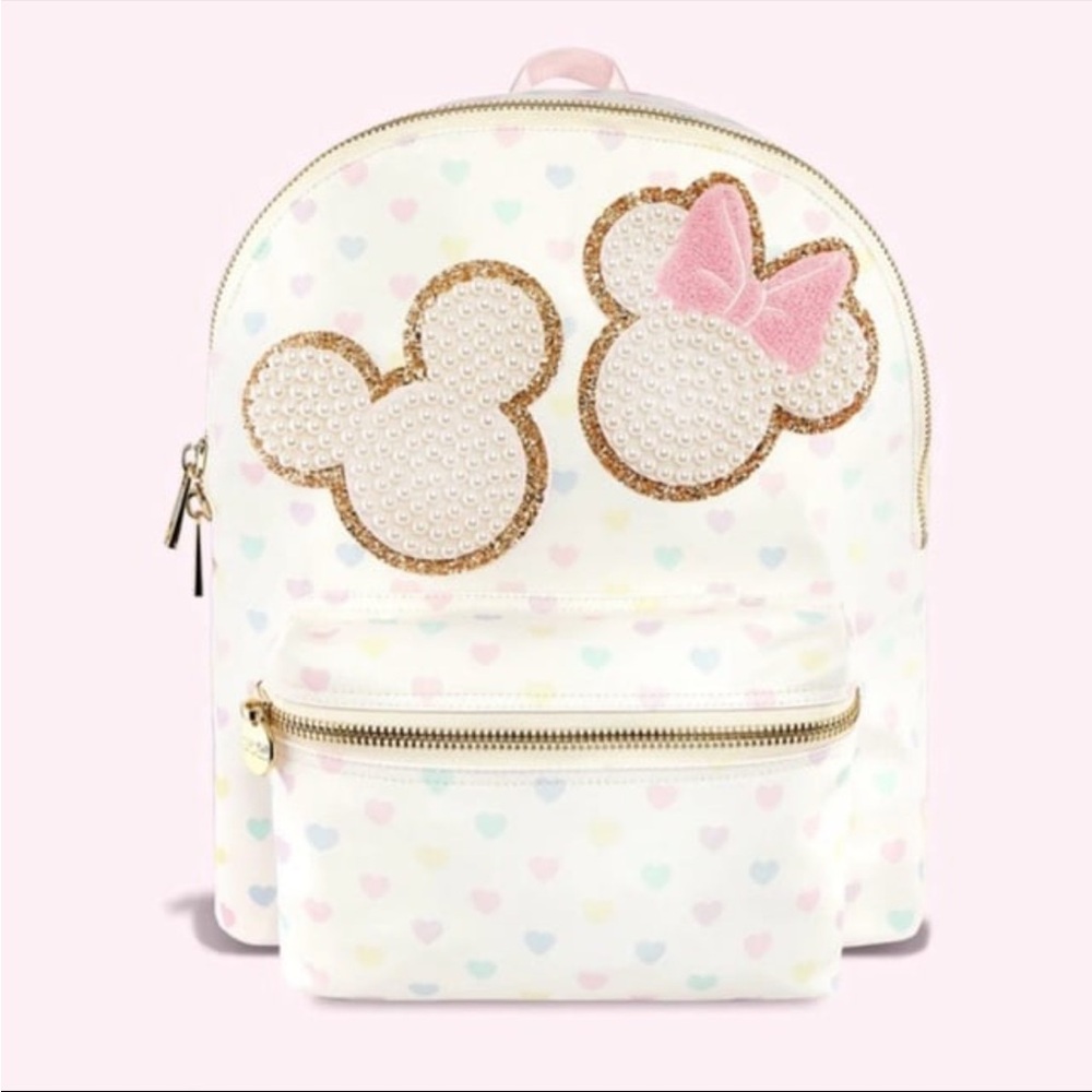 Stoney Clover Lane Mickey & Minnie Pastel Hearts Classic Backpack